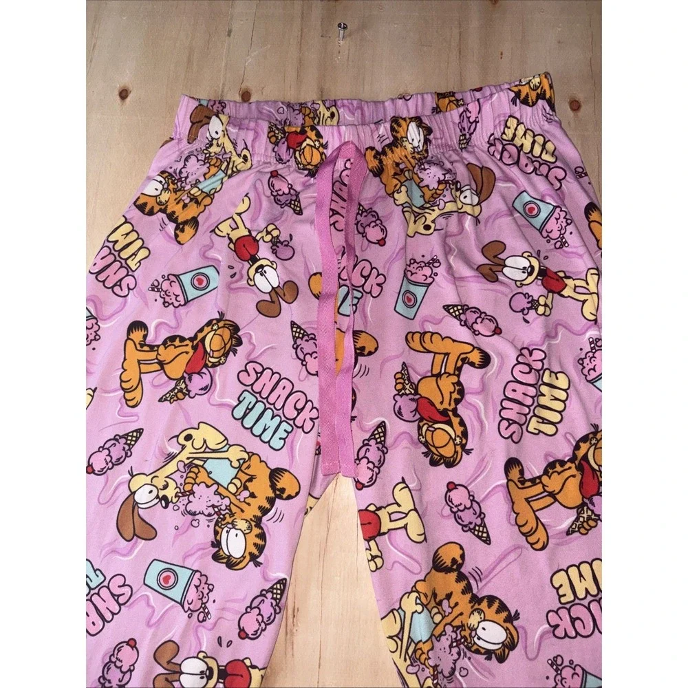 Garfield All Over Print Lounge Sleep Pants Pajama Bottoms Pockets Adult M Medium